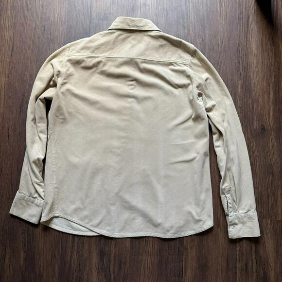 Laura Ashley Vintage Beige Corduroy Button-Up Shirt Made in Portugal L - Picture 3 of 7